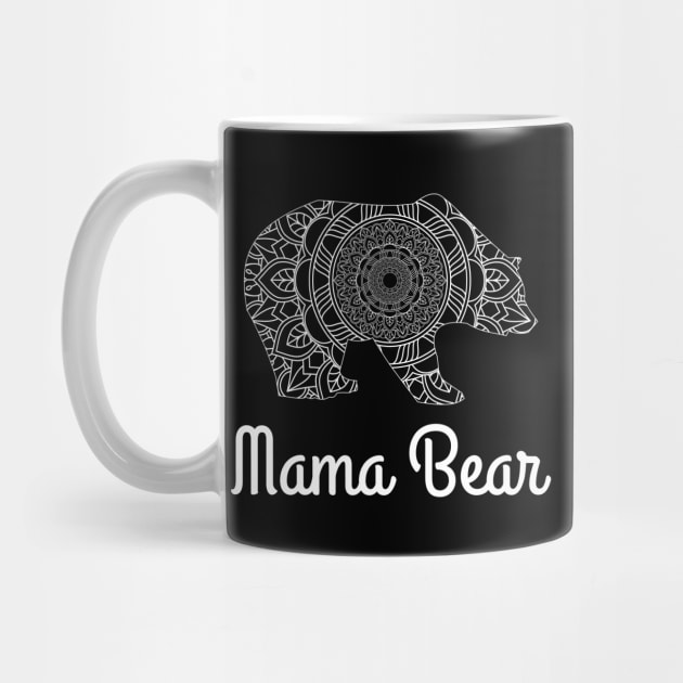 Mama Bear Mandala Mothers Day Gift by PurefireDesigns